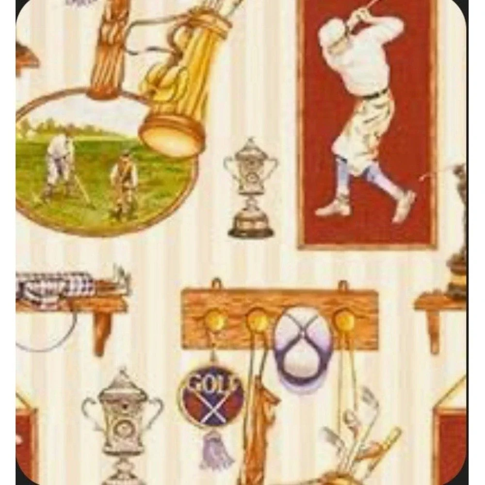 Vintage Premium TPC Classic Golf Wrapping Paper‎ GW4116 24